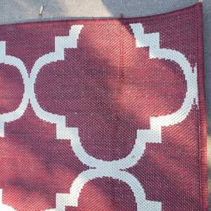 lot 88 image: Rugged Red Outdoor Patio Rug (A)