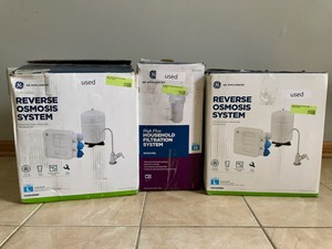 GE - (2) Under-the-Counter Reverse Osmosis System  (1) High Flow Household Filtration System