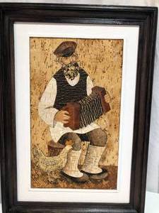 2 Russian Multi Wood Carved Pictures