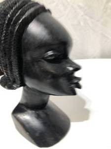 African - Boy & Girl Hand Carved Busts - Set 2