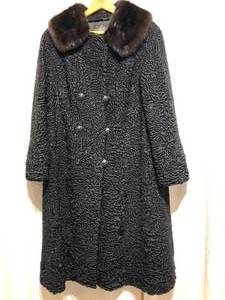 1950s Persian Curly Lamb Swing Womens Coat and Hat
