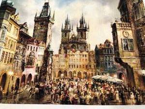 4 Signed Colorful Russian Paintings - Preiyui