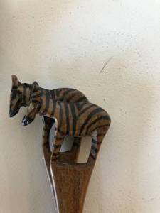 Set of 4 Hand Carved African SpoonFork Set