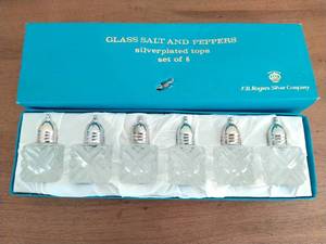 Vintage Crystal and Silver Plated Salt and Pepper Shakers