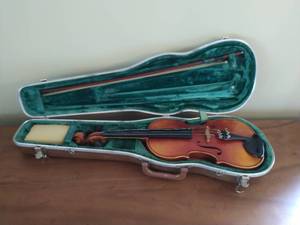 Violin with bow and case