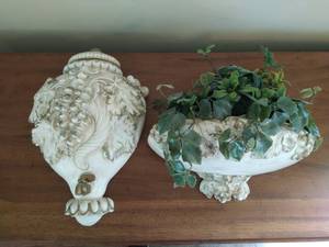 Pair of Vintage Ceramic Wall Dcor
