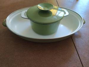 Vintage Green Enamelware