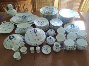 Collection of Bing and Grondahl Blue and White China