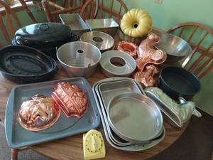 Huge Collection of Bakeware, Cookware, and Molds