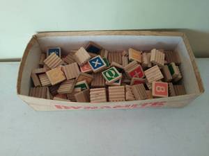Vintage Wooden Letters, Numbers, Punctuation, and Special Characters