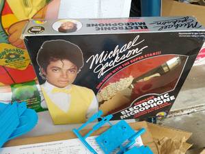 Vintage Michael Jackson Microphone with Books & Toys