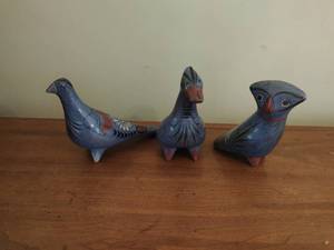 Collection of Three Hand Painted Ceramic Birds