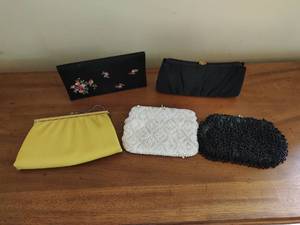 Collection of 5 Vintage Clutch Purses