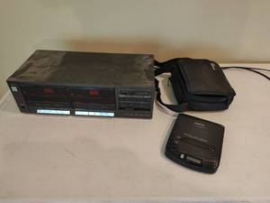 Fischer Tape Deck and Sanyo Portable CD Player
