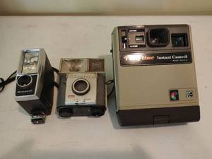 Vintage Kodak Partytime Instant Camera and Starmite Camera