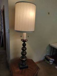 Massive Vintage Bronze Tone Lamp