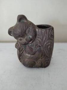 Brass Squirrel and Tree Figurine