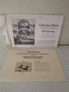 Collection of Signed Wildlife Prints by Leo Stans & One Hundred Years Ago Print