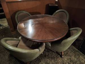 Vintage Game Table with Chairs