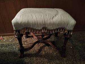 Vintage Piano or Vanity Bench Ottoman