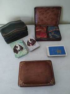 Collection of Three Vintage Boxes with Playing Cards