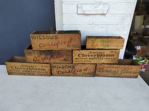 Collection of Vintage Wood Boxes