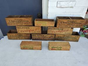 Collection of Vintage Wood Boxes
