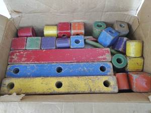 Vintage Wood Toy Blocks