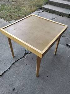 Vintage Folding Game or Puzzle Table