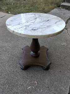 End Table with Marble Top