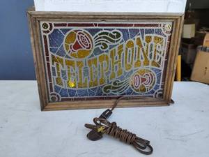 Vintage Lighted Telephone Sign