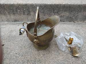 Brass Container & Candle Holders