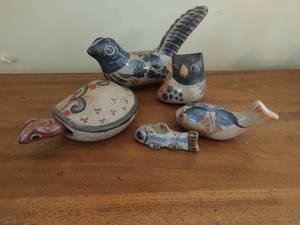 Collection of Five Hand Painted Ceramic Animals