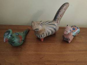 Collection of Three Hand Painted Ceramic Animals