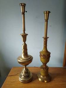 Two Brass Style Lamps