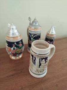 Collection of Four German Steins
