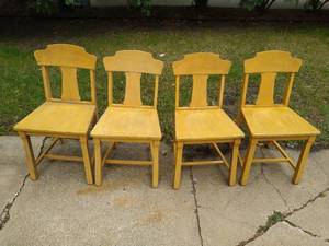 Four Wood Chairs