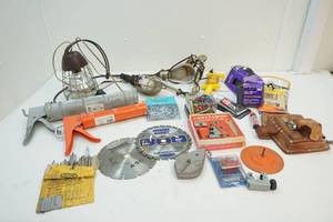 Sand paper, chain, saw blades, caulk guns and more