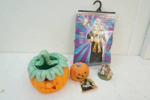 Halloween dcor, costume and candy basket