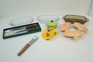 Hot pad, dip tray, casserole lids, and more