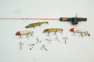 Lures and child fishing pole