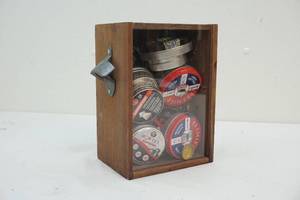 Jar, pellets, bottle caps