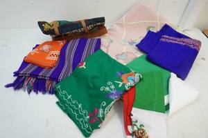 Rug, purse and fabric