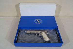 lot 1 image: Colt Custom Super .38 Auto Bright Stainless Steel Semi-Automatic Pistol - 5 Barrel