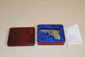 lot 27 image: Bauer Automatic .25 ACP Stainless Steel Semi-Automatic Pistol