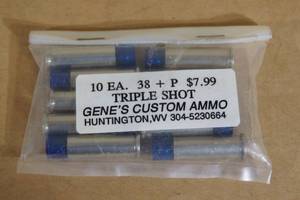 lot 87 image: 10 .38 P Triple Shot Shotshell Ammo