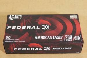 lot 99 image: 50 Federal American Eagle .45 Auto 230 Gr FMJ Ammo