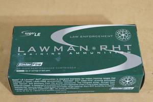 lot 102 image: 50 Speer LE Lawman RHT .40 S&W 125 Gr Frangible CF Ammo