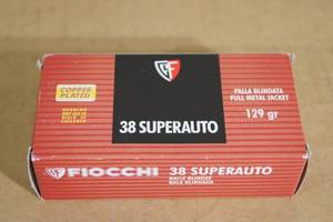 lot 116 image: 50 Fiocchi .38 Superauto 129 Gr FMJ Ammo