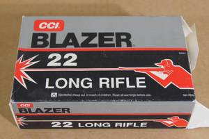 lot 134 image: 450 CCI Blazer .22 LR Ammo